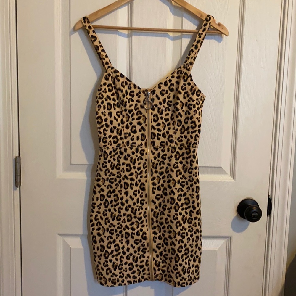 Cheetah Zip Up Mini Dress from H&M
